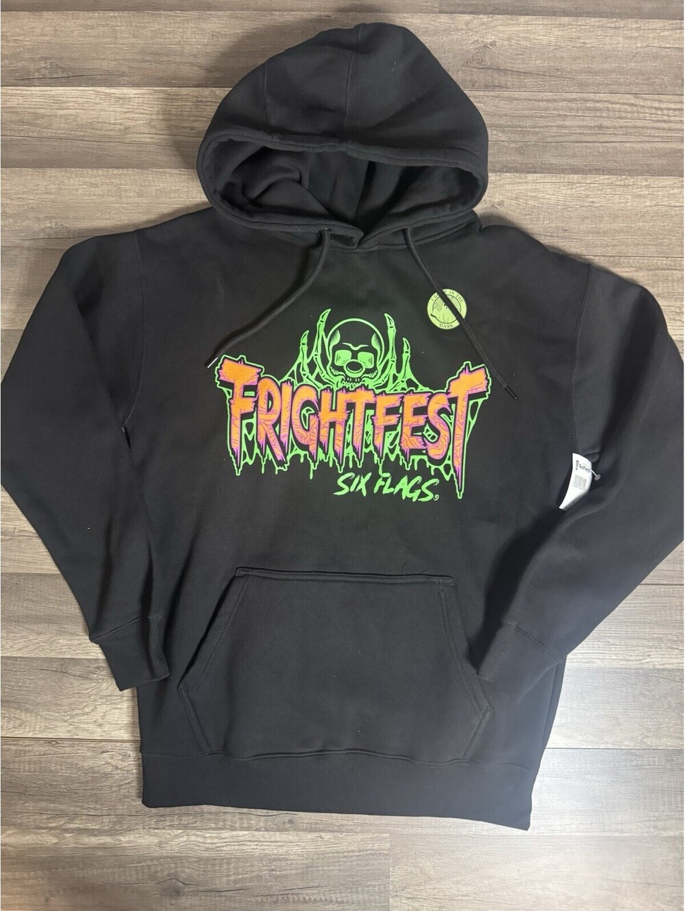 Six Flags Fright Fest Hoodie Size Large Nwt
